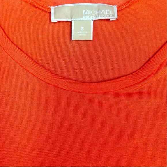 Michael Kors Orange Tiered Sleeveless Blouse Size Small - Picture 7 of 7